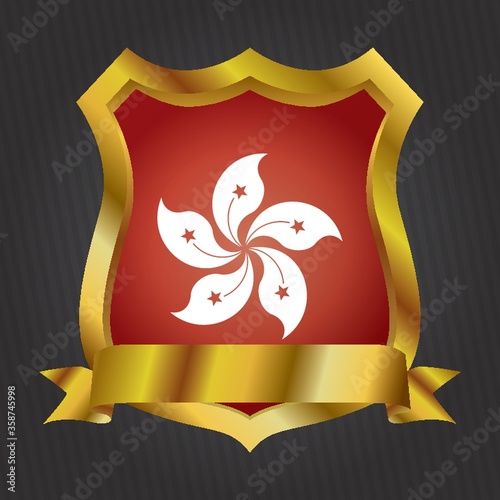 hong kong flag badge