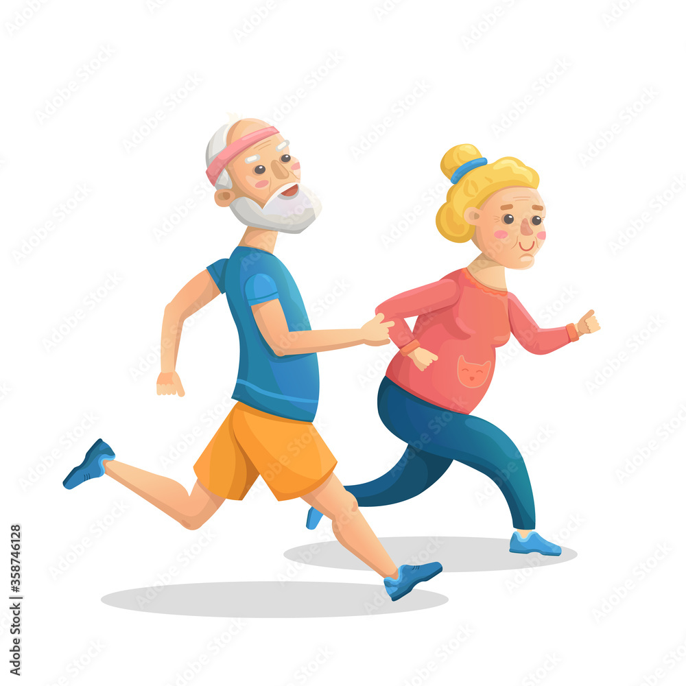 Vector illustration active aging