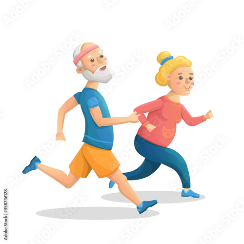 Vector illustration active aging