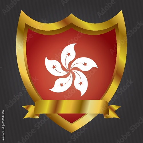 hong kong flag badge