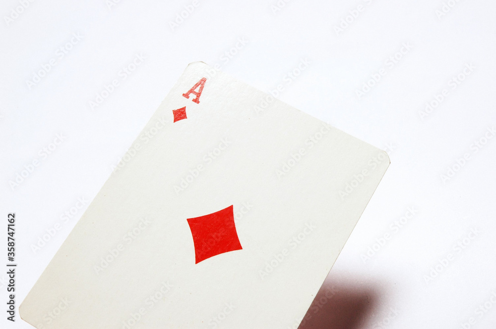 Obraz premium Poker card with four A on white background .