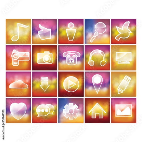 collection of social media icon