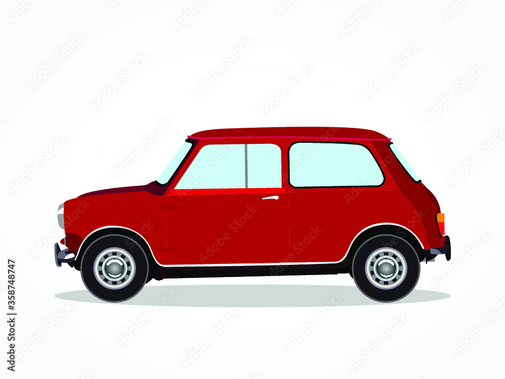 detailed body and rims of a flat colored car cartoon vector illustration detailed body and rims of a flat colored car cartoon vector illustration