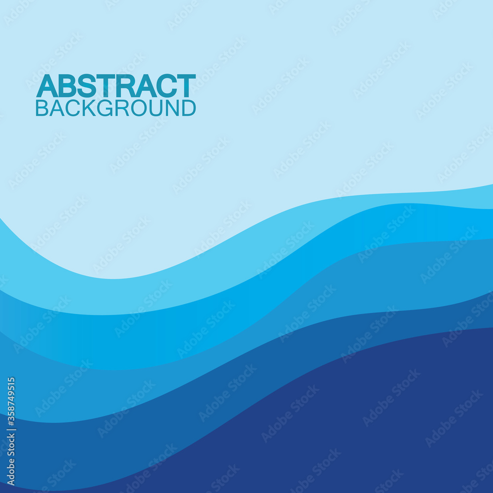 Blue wave vector abstract background flat design stock illustration Blue wave vector abstract background flat design stock illustration