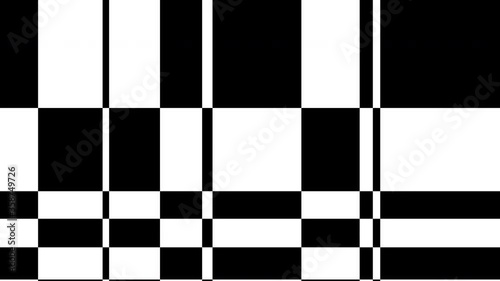 Abstract black and white loop background animation with intersecting rectangle shapes