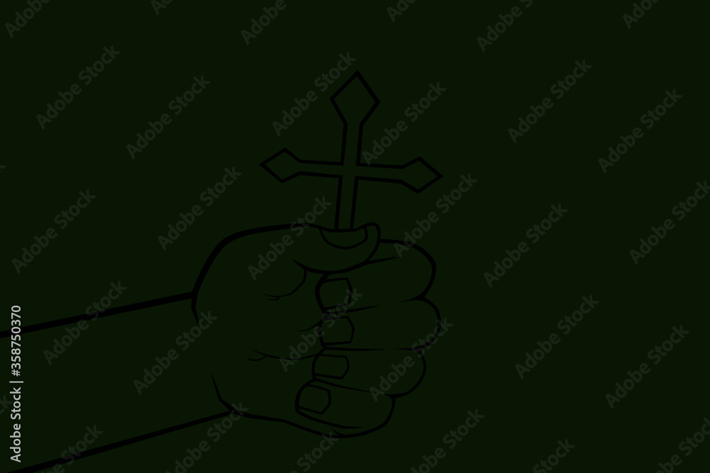 silhouette of a cross