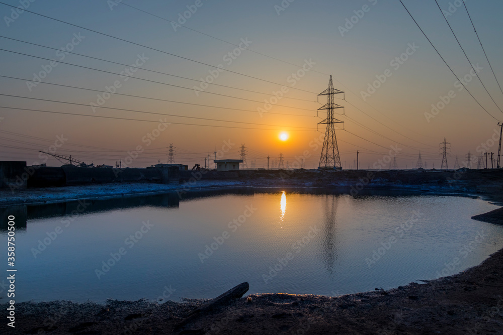 Power poles in Gujarat