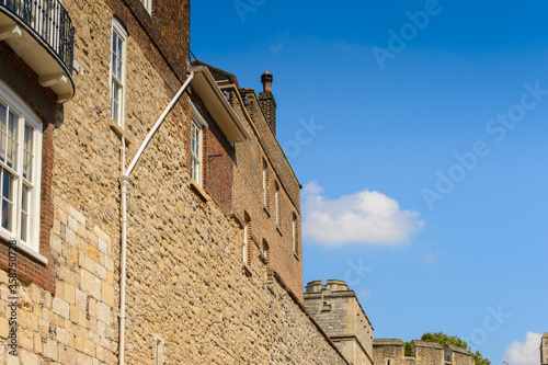 Part of the Tower of London (Her Majesty's Royal Palace and Fortress of the Tower of London), England. UNESCO World Heritage