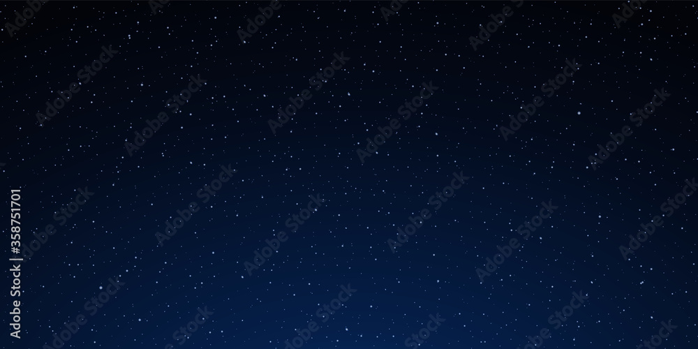 The night sky is full of stars. Vector Sky Background