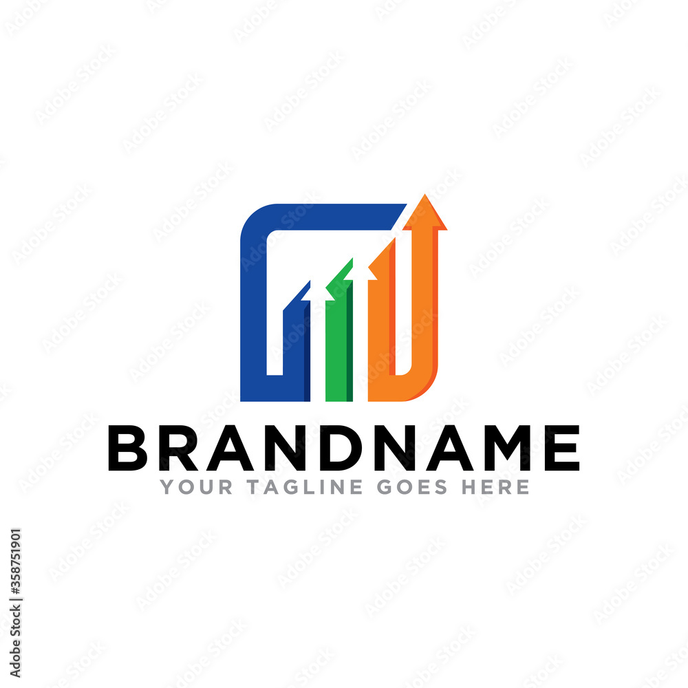 Arrow growth up logo icon template. Arrow growth up logo icon template.