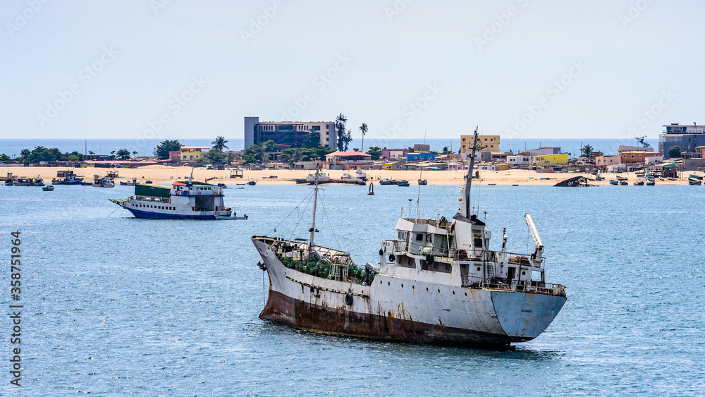 It's Old tanker in the port of Luanda, Angola