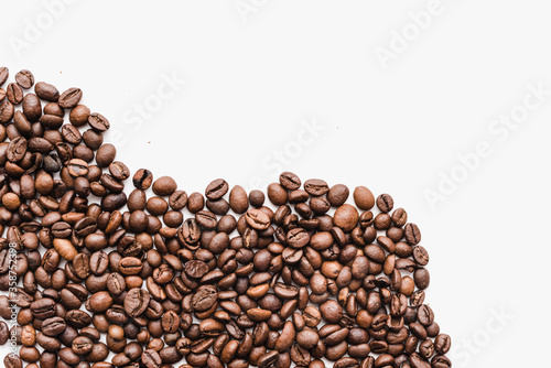 coffee beans on white background, coffee beans