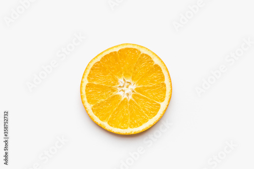 orange on a white background  slices of orange  oranges in circles  cut orange