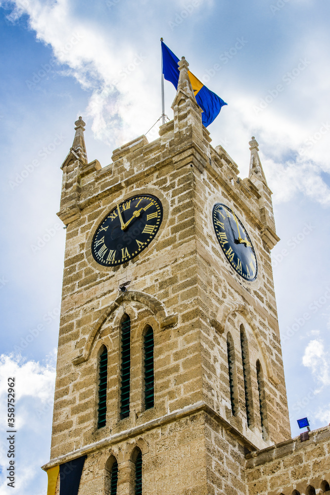Obraz premium It's Clock tower of the Parliament Building, Bridgetown, Barbados