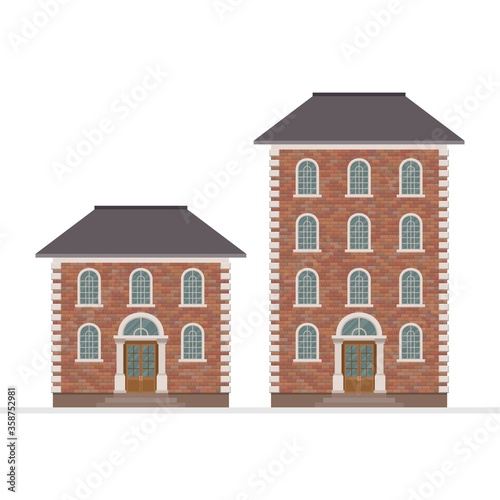 House building vector illustration isolated on white background
