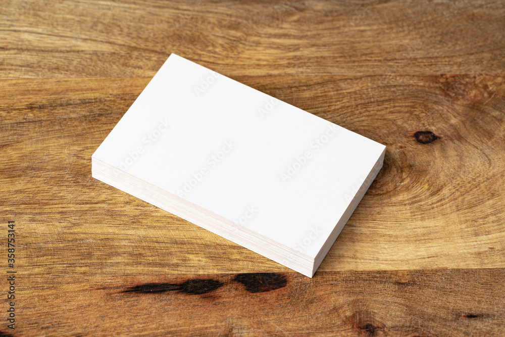 Blank white business card with copy space for your design