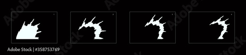 Explosion Smoke effect. Explosion Animation effect. Animation Sprite sheet for games, cartoon or animation. vector style animation effect 1229.