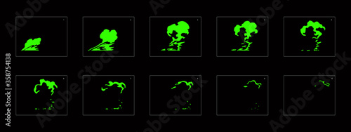 liquid explosion effect. Explosion Animation effect. Animation Sprite sheet for games, cartoon or animation. vector style animation effect 1239.