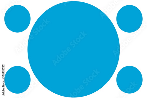 Circular Colored Banners - Blue  Circles. Can be used for Illustration purpose  background  website  businesses  presentations  Product Promotions etc. Empty Circles for Text  Data Placement.