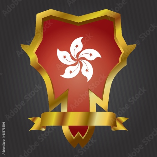 hong kong flag badge