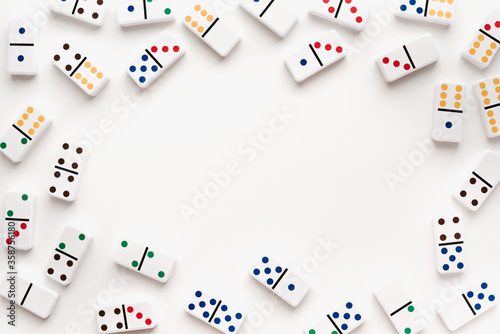 board game, dominoes, children games, dominoes on a white background