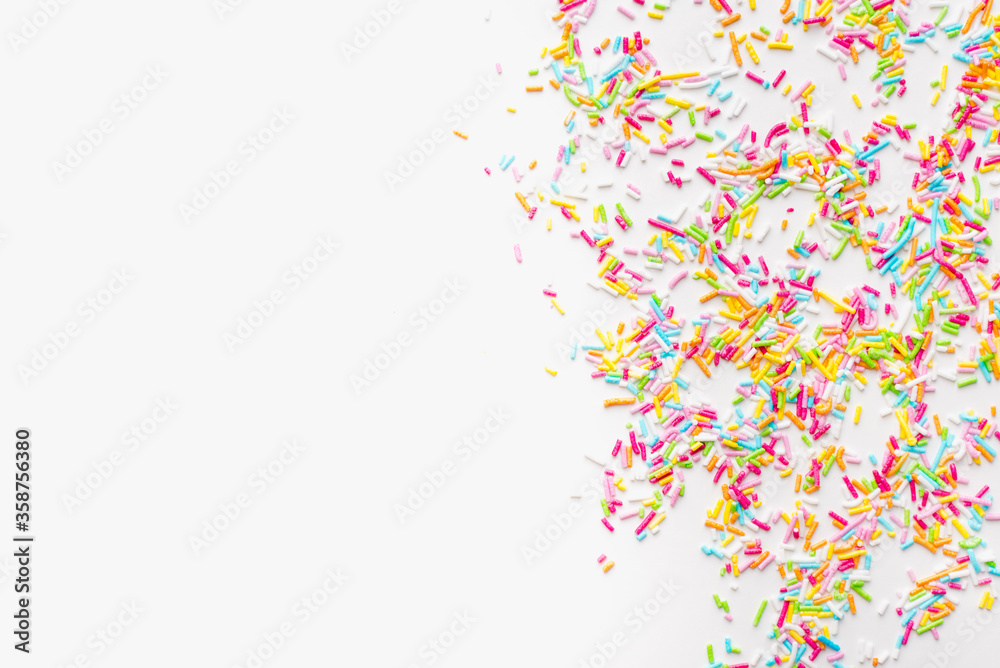 Easter cake sprinkle, color background, colored sprinkles