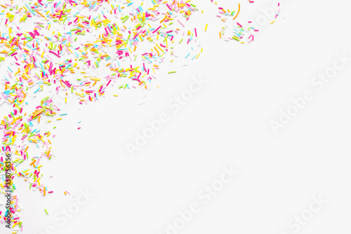 Easter cake sprinkle, color background, colored sprinkles
