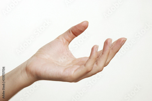 Hand Sign on white background .