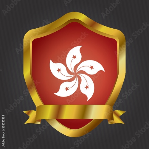 hong kong flag badge