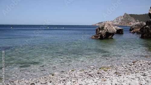 A beatiful view of Beach from of belyounech village in summer with corona photo