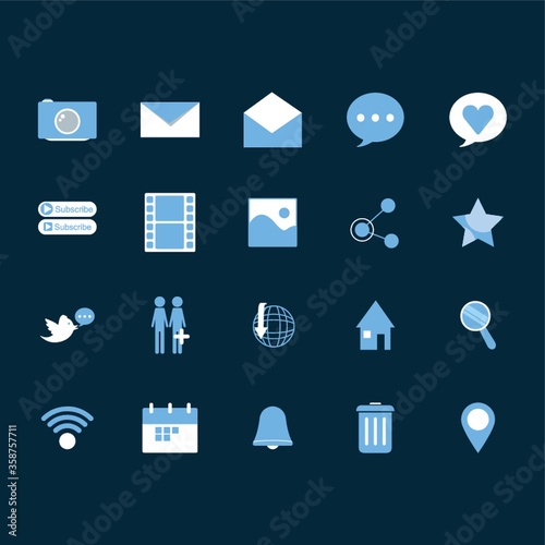 collection of social media icons