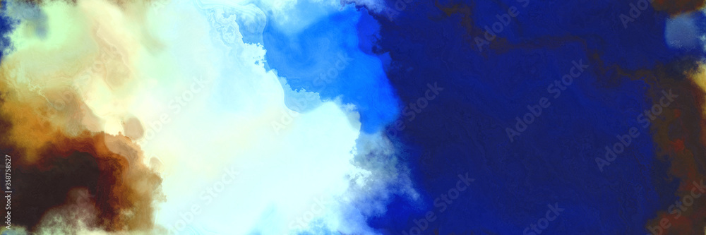 abstract watercolor background with watercolor paint with midnight blue, beige and dodger blue colors. can be used as background texture or graphic element