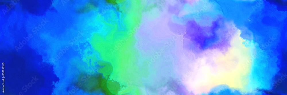 abstract watercolor background with watercolor paint with lavender blue, strong blue and turquoise colors