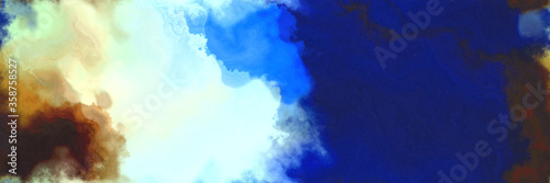 abstract watercolor background with watercolor paint with midnight blue, beige and dodger blue colors. can be used as background texture or graphic element