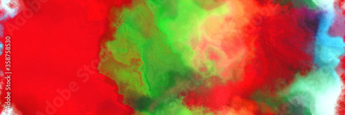 abstract watercolor background with watercolor paint with pastel green, moderate green and crimson colors and space for text or image © Eigens