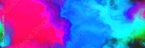 abstract watercolor background with watercolor paint with dodger blue, deep pink and blue violet colors. can be used as background texture or graphic element