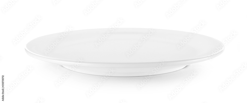 empty plate isolated on white background empty plate isolated on white background