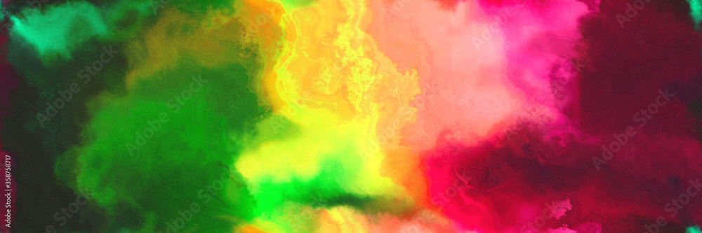 abstract watercolor background with watercolor paint with sandy brown, very dark violet and lime green colors. can be used as web banner or background