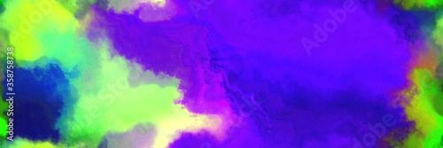 abstract watercolor background with watercolor paint with blue violet  pastel green and tan colors. can be used as web banner or background