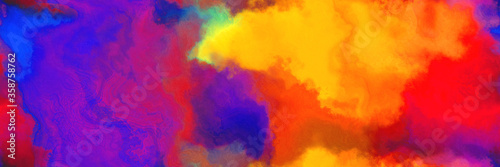 abstract watercolor background with watercolor paint with crimson  medium blue and vivid orange colors and space for text or image