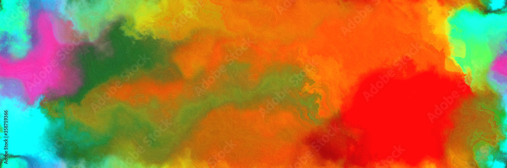 abstract watercolor background with watercolor paint with coffee, medium sea green and medium orchid colors. can be used as web banner or background