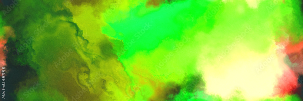 abstract watercolor background with watercolor paint with moderate green, khaki and yellow green colors. can be used as web banner or background