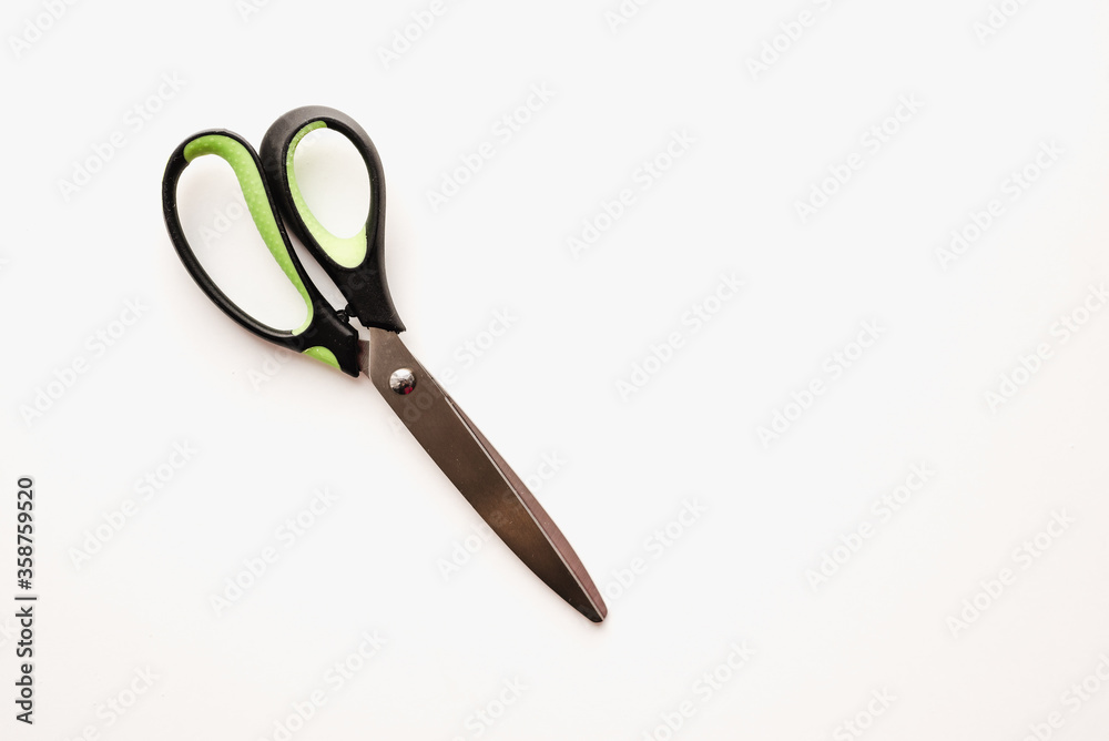 stationery scissors, scissors with plastic handle, baby scissors, scissors on a white background stationery scissors, scissors with plastic handle, baby scissors, scissors on a white background