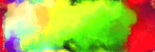abstract watercolor background with watercolor paint with firebrick, green yellow and tea green colors. can be used as background texture or graphic element