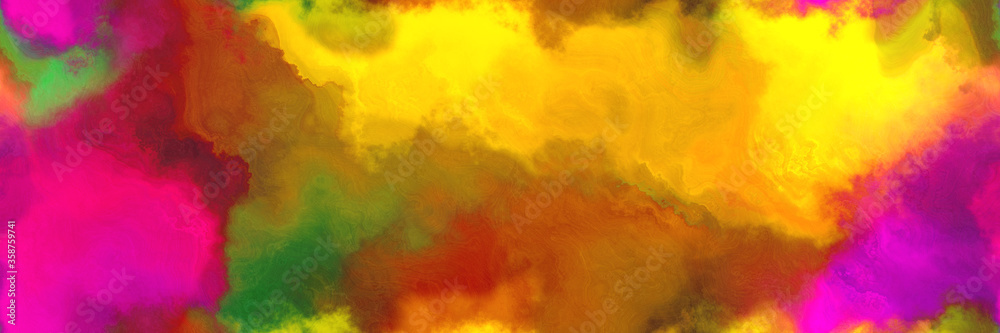 abstract watercolor background with watercolor paint with coffee, gold and medium violet red colors and space for text or image