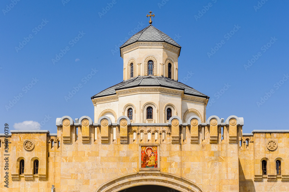 It's Gate of the Holy Trinity Cathedral of Tbilisi, the main Cat