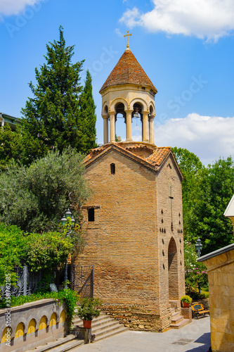 It's Bell tower Orthodox Church in the Old Town of Tbilisi, Georgia