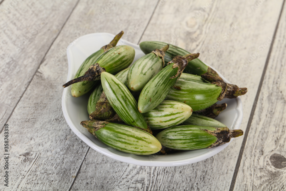 Green asian eggplant Green asian eggplant