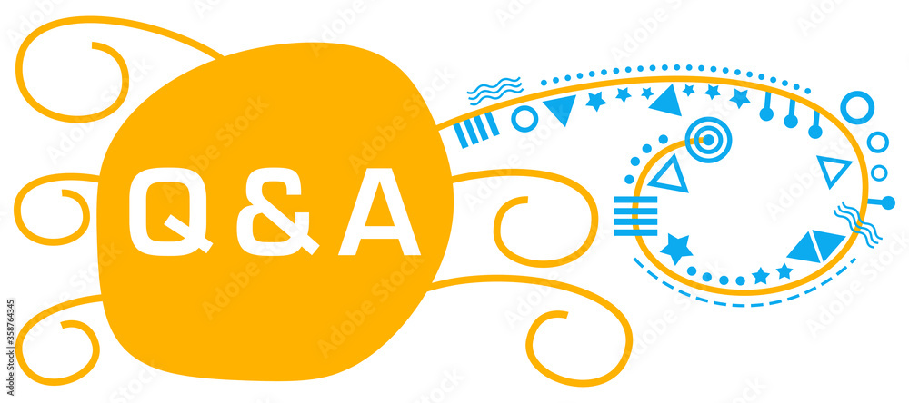 Q And A - Questions And Answers Yellow Blue Spiral Element Horizontal Q And A - Questions And Answers Yellow Blue Spiral Element Horizontal