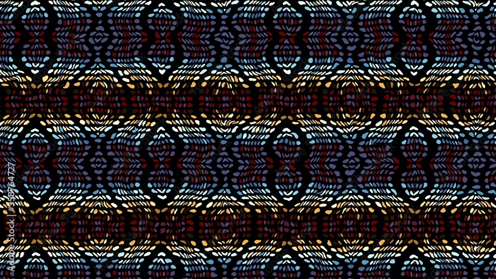 Abstract afro ethnic horizontal pattern.